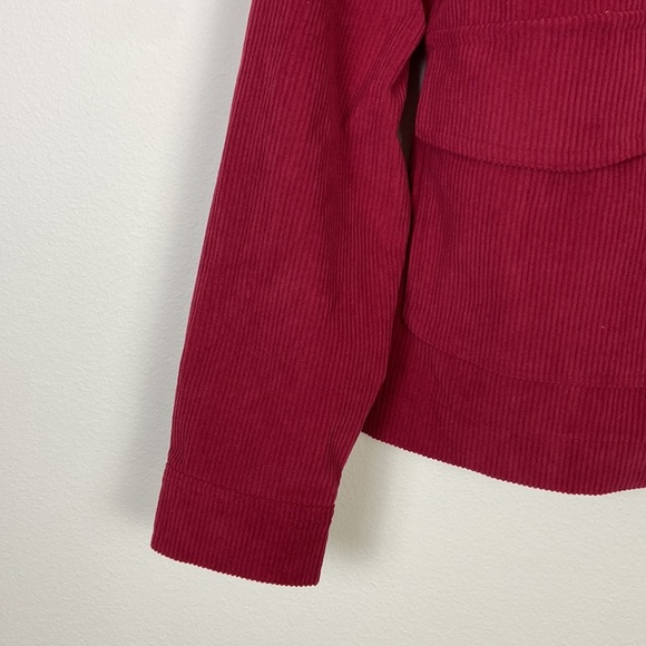 Avec Les Filles Anthropologie Red Corduroy Jacket Women's XS Cropped Cottagecore - Picture 4 of 11
